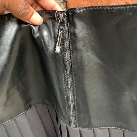 Worthington pleather pleated drop waist skirt NWT - Picture 10 of 12